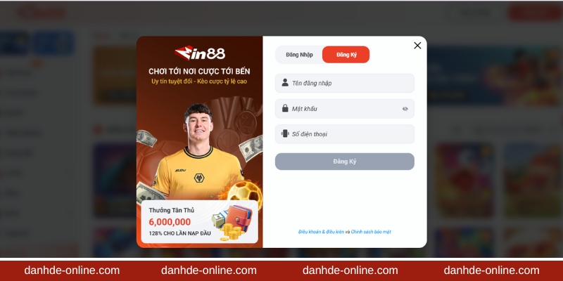 Các bước tạo tài khoản tham gia chơi tại nhà cái Min88com